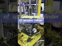 Teste do cilindro da roda da corrente